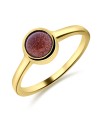Gold Sand Stone Silver Rings NSR-2374